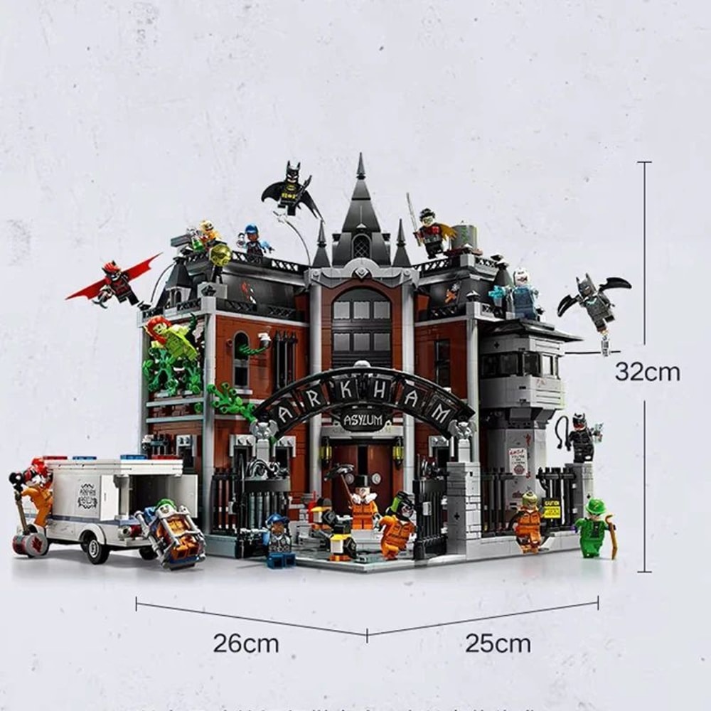 Arkham Asylum Architectural Building Set Superhero Collectible Display Model For Adults 4