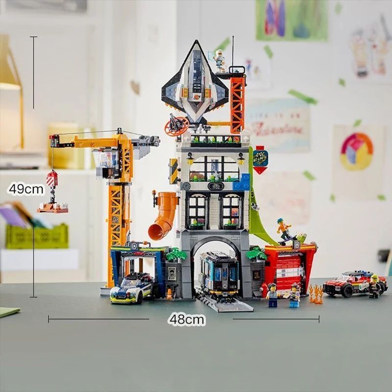 City Tower Battle Architecture Building Set Street View Model Building Blocks For Kids Adults 3