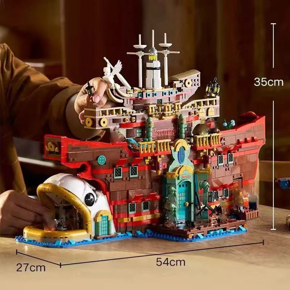 Floating Restaurant Architecture Building Set 3402 Piece Creative Display Model For Kids Adults 4