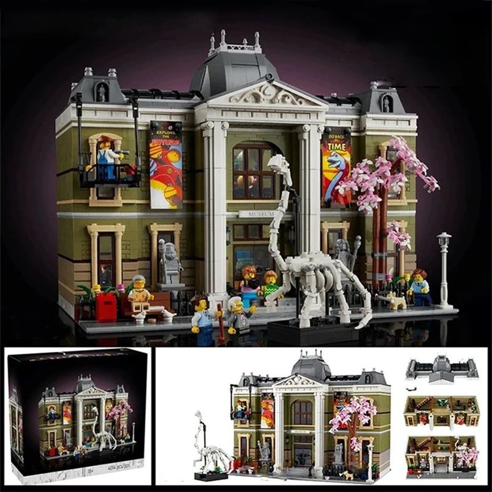 ICONS Natural History Museum Building Set Modular Street View Architecture Model For Kids Adults 0