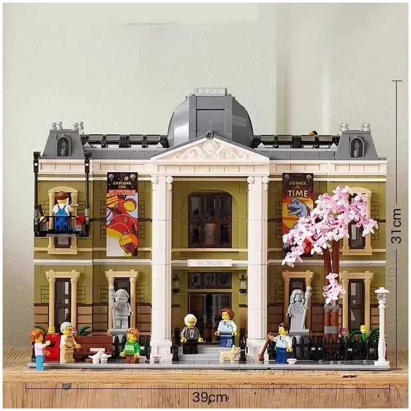 ICONS Natural History Museum Building Set Modular Street View Architecture Model For Kids Adults 3