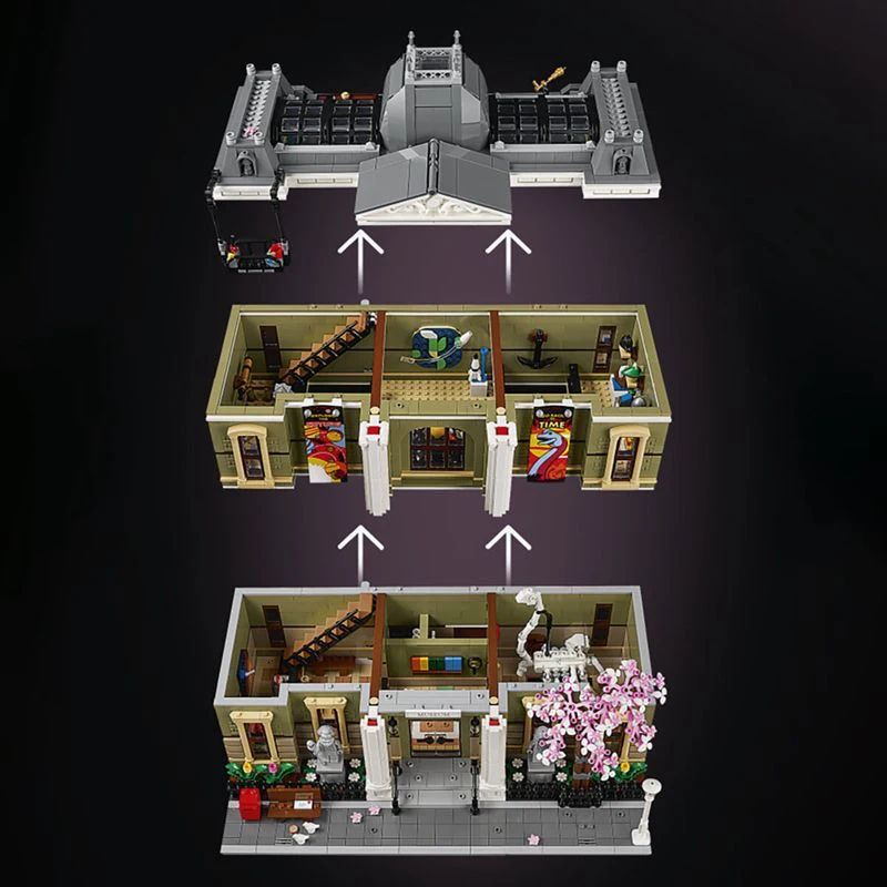 ICONS Natural History Museum Building Set Modular Street View Architecture Model For Kids Adults 4