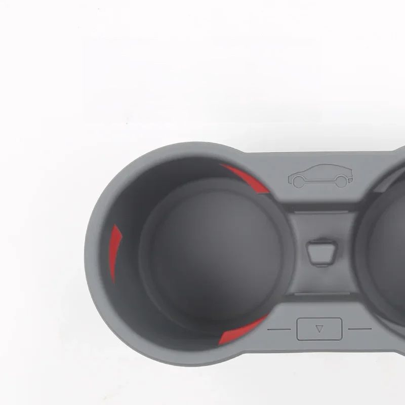 NonSlip Center Console Cup Holder Insert For Tesla Model 3 Model Y Silicone Interior Organizer 2