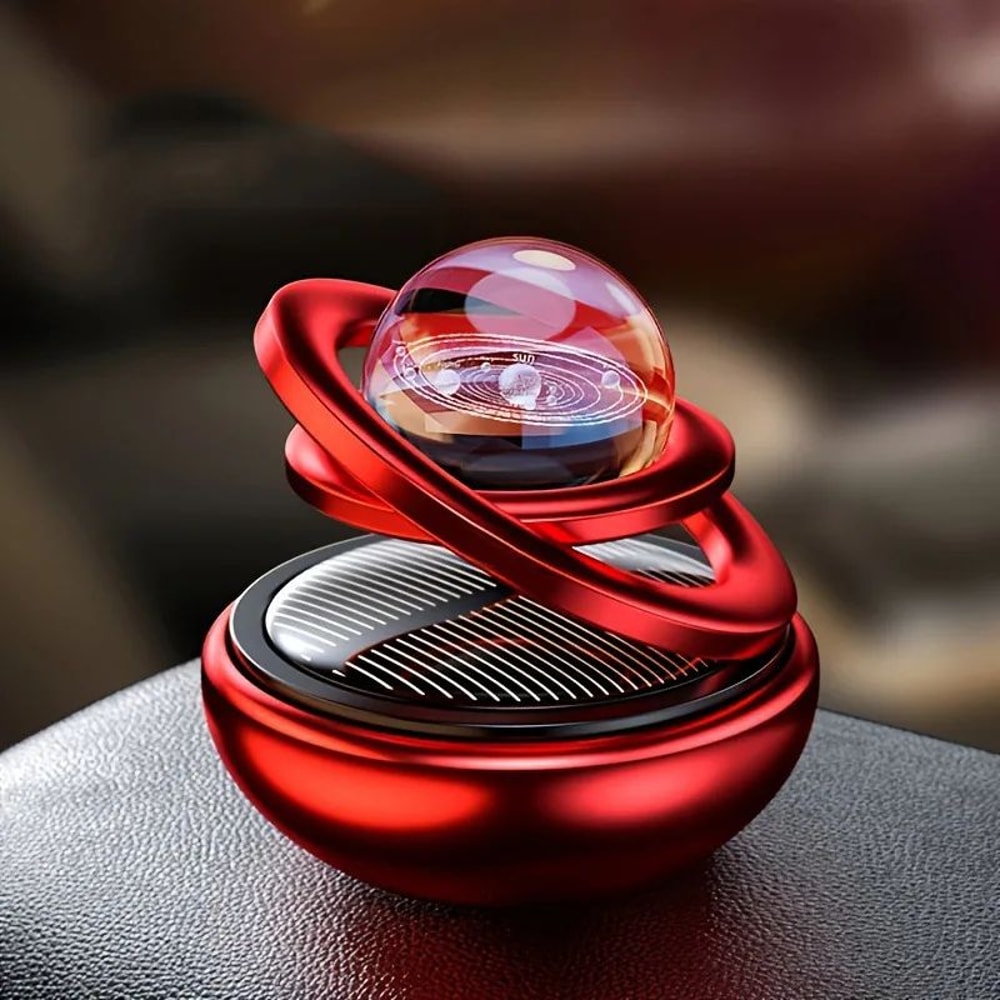 Solar Rotating Car Air Freshener Aromatherapy Diffuser Interior Accessory For Men Women 2