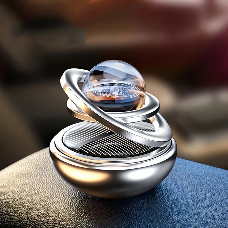 Solar Rotating Car Air Freshener Aromatherapy Diffuser Interior Accessory For Men Women 3