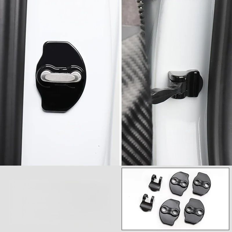 Door Lock Protector Covers For Tesla Model 3 Model Y Interior Door Latch Protection Set 4