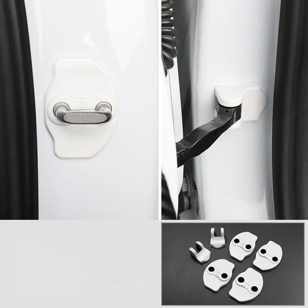 Door Lock Protector Covers For Tesla Model 3 Model Y Interior Door Latch Protection Set 6