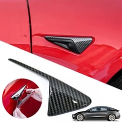 tesla carbon fiber side camera protective cover – premium turn signal cover for model 3/y/x/s (2017–2023)
