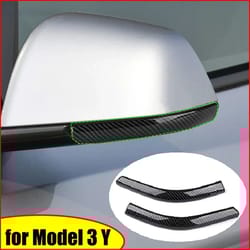 tesla rearview mirror protection strips for model y juniper 2025 & model 3 highland – abs mirror anti-collision trim