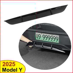 tesla rear bumper spoiler lip for model y juniper 2025 – abs rear diffuser protector with carbon fiber style