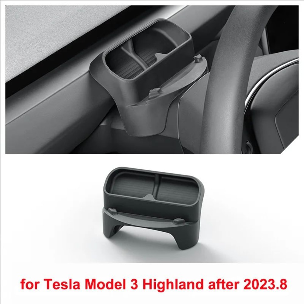 Tesla Steering Wheel Storage Organizer For Model Y Juniper 2025 Model 3 Highland Silicone Sunglas 4