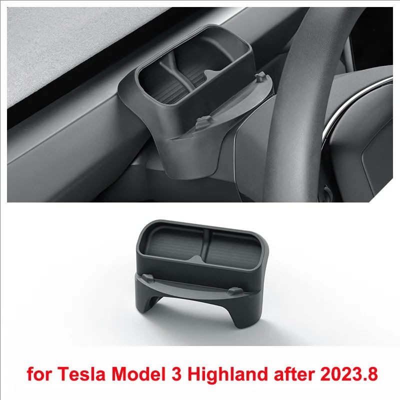 Tesla Steering Wheel Storage Organizer For Model Y Juniper 2025 Model 3 Highland Silicone Sunglas 4
