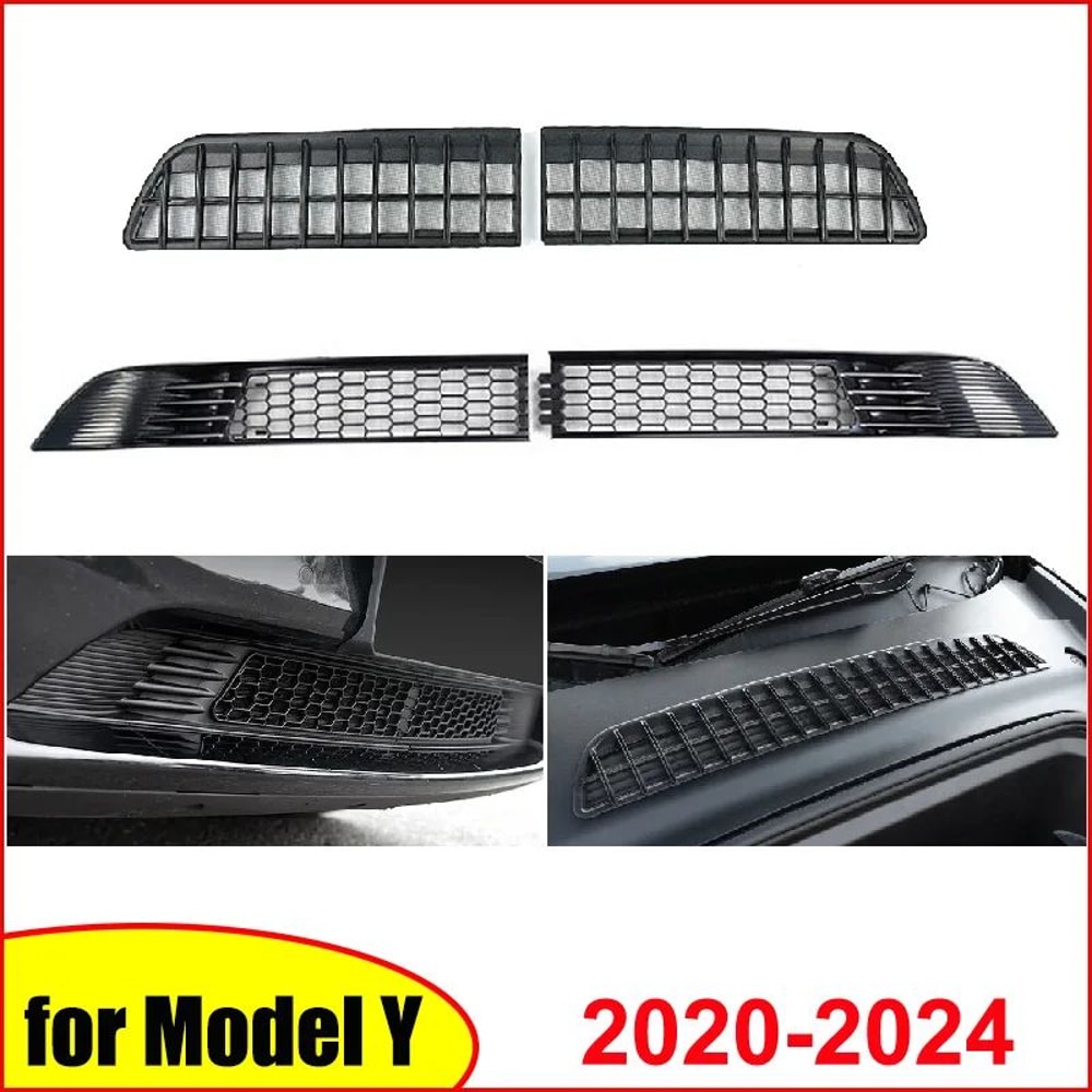 Tesla Lower Bumper InsectProof Grille Cover For Model Y 2024 Front Inlet Vent Protector Net 0