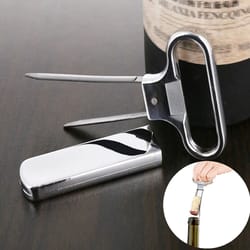 stainless steel wine bottle opener pump – portable air pressure corkscrew tool for easy uncorking
