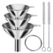 Stainless Steel Kitchen Funnel Set Food Grade Metal Funnels For Bottles Oils Spices 35 PCS 4