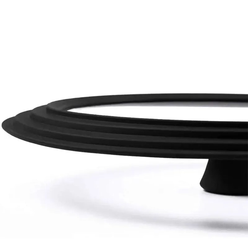 Universal Pot And Pan Lid MultiSize Tempered Glass Lid With Silicone Rim For Skillets Cookware 1