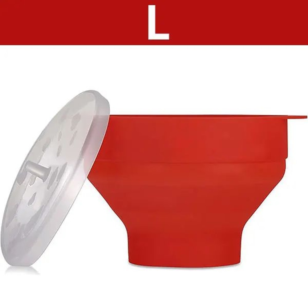 Silicone Microwave Popcorn Popper BPAFree Collapsible Popcorn Bowl With Lid 4