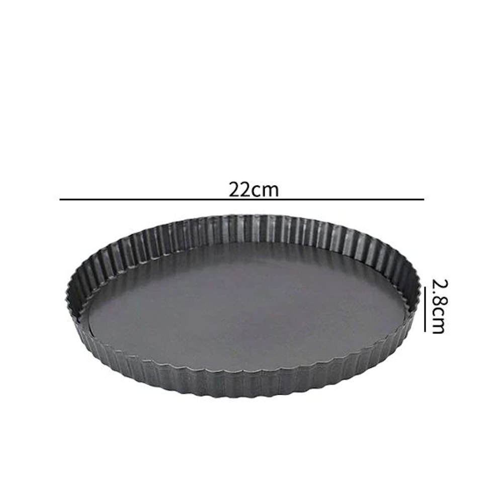 Nonstick Tart Quiche Pan With Removable Bottom Fluted Loose Bottom Baking Pan For Pies Cakes 7