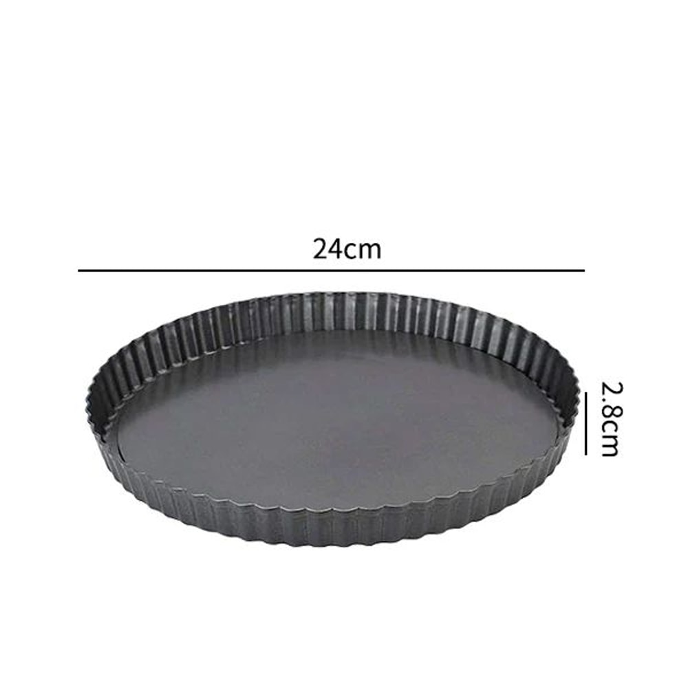 Nonstick Tart Quiche Pan With Removable Bottom Fluted Loose Bottom Baking Pan For Pies Cakes 8