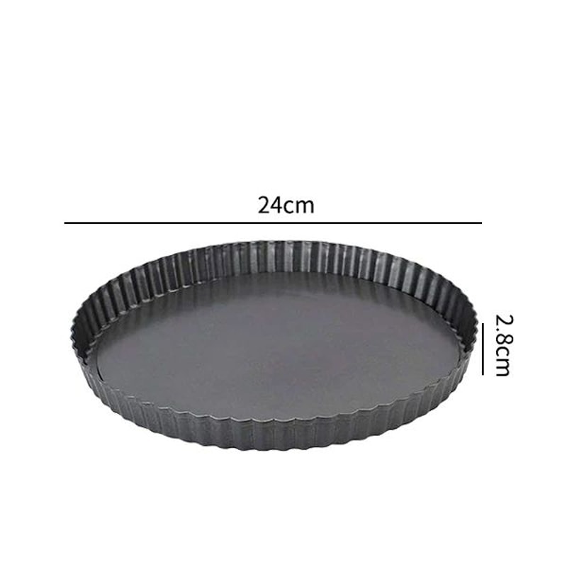 Nonstick Tart Quiche Pan With Removable Bottom Fluted Loose Bottom Baking Pan For Pies Cakes 8