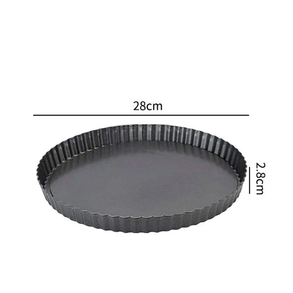 Nonstick Tart Quiche Pan With Removable Bottom Fluted Loose Bottom Baking Pan For Pies Cakes 10