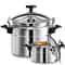 HeavyDuty Pressure Cooker For Gas Stoves Aluminum ExplosionProof Pressure Pot 3L 5L 7L 0
