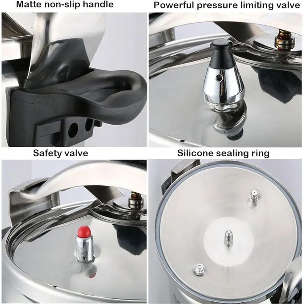 HeavyDuty Pressure Cooker For Gas Stoves Aluminum ExplosionProof Pressure Pot 3L 5L 7L 2
