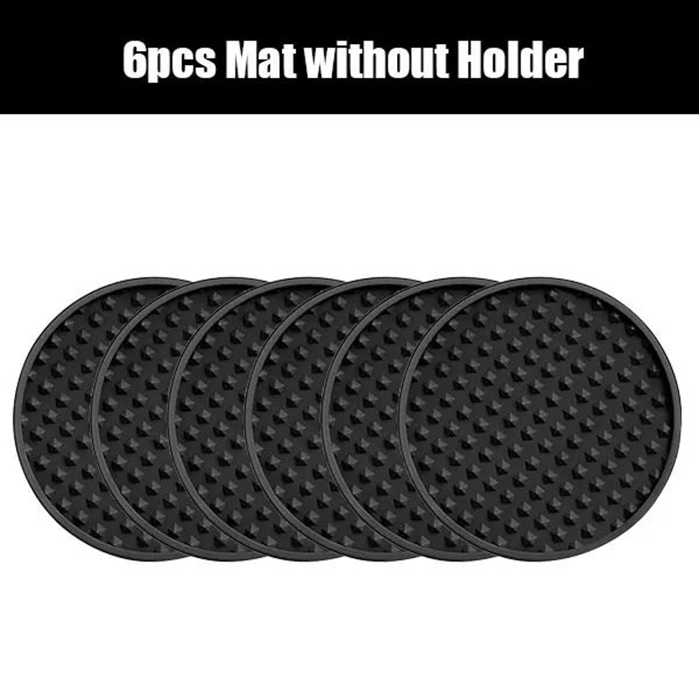 Silicone Drink Coaster Set With Holder HeatResistant NonSlip Cup Coasters 67 PCS 5