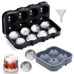 large sphere ice cube mold – leak-free whiskey ice ball maker (4–8 grid)