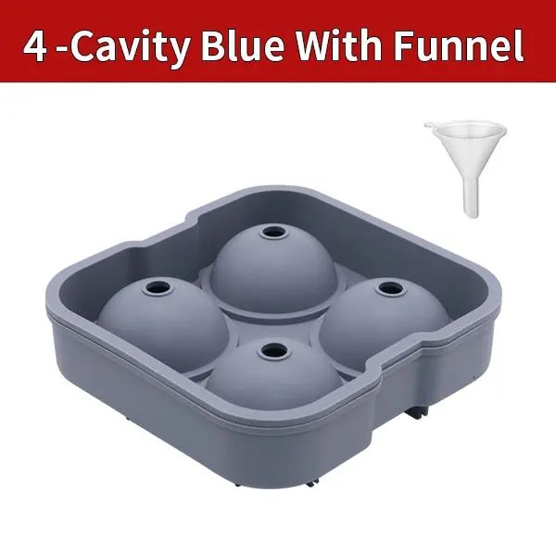 Large Sphere Ice Cube Mold LeakFree Whiskey Ice Ball Maker 48 Grid 10