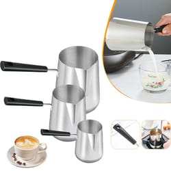 stainless steel turkish coffee pot with long handle – precision milk warmer & chocolate melting pan