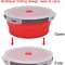 Collapsible Silicone Lunch Box With Lid MicrowaveSafe Folding Food Container For Work Travel 1