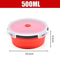 Collapsible Silicone Lunch Box With Lid MicrowaveSafe Folding Food Container For Work Travel 7