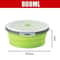 Collapsible Silicone Lunch Box With Lid MicrowaveSafe Folding Food Container For Work Travel 9