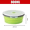 Collapsible Silicone Lunch Box With Lid MicrowaveSafe Folding Food Container For Work Travel 9