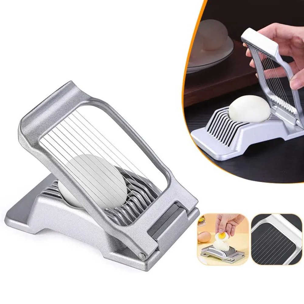 HeavyDuty Egg Slicer With Stainless Steel Wires Aluminum Multi Fruit Egg Cutter 0