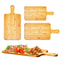 Large Bamboo Cutting Board With Handle Wooden Chopping Serving Board For Kitchen Prep 0