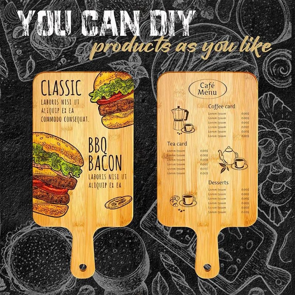 Large Bamboo Cutting Board With Handle Wooden Chopping Serving Board For Kitchen Prep 2