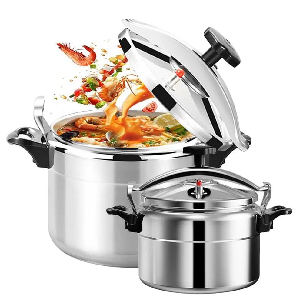 Aluminum Pressure Cooker For Gas Stoves Safe Lock Pressure Canner In 3L To 7L Sizes 0