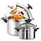 Aluminum Pressure Cooker For Gas Stoves Safe Lock Pressure Canner In 3L To 7L Sizes 0