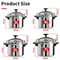 Aluminum Pressure Cooker For Gas Stoves Safe Lock Pressure Canner In 3L To 7L Sizes 1