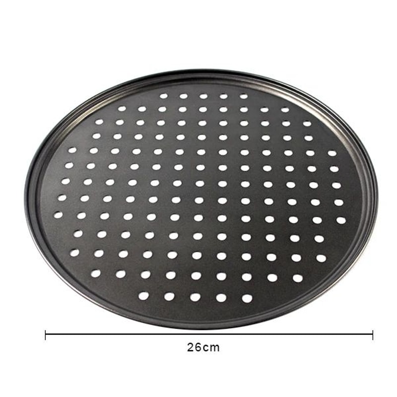 Nonstick Pizza Crisper Tray With Holes Carbon Steel Deep Dish Pizza Baking Pan 3