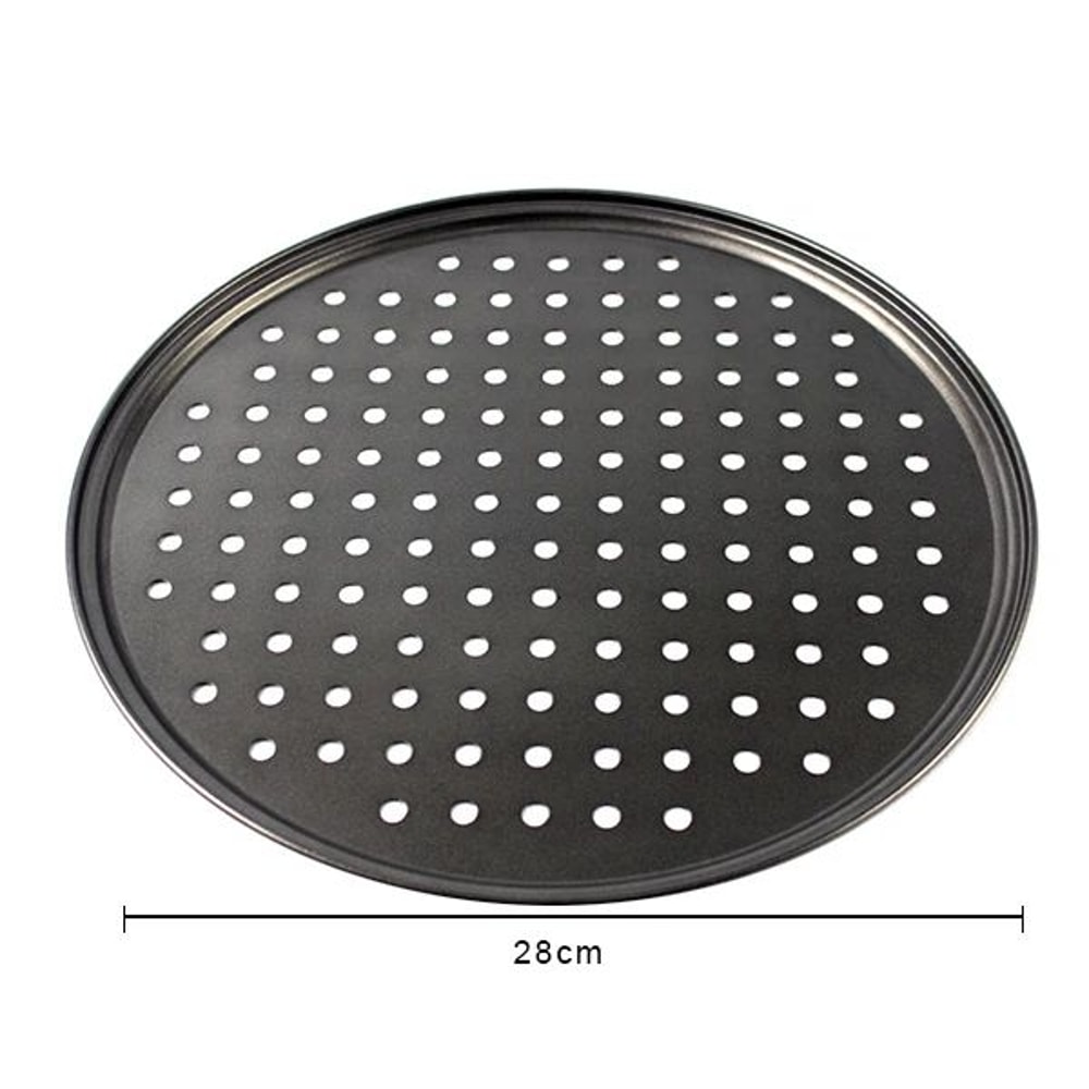Nonstick Pizza Crisper Tray With Holes Carbon Steel Deep Dish Pizza Baking Pan 4