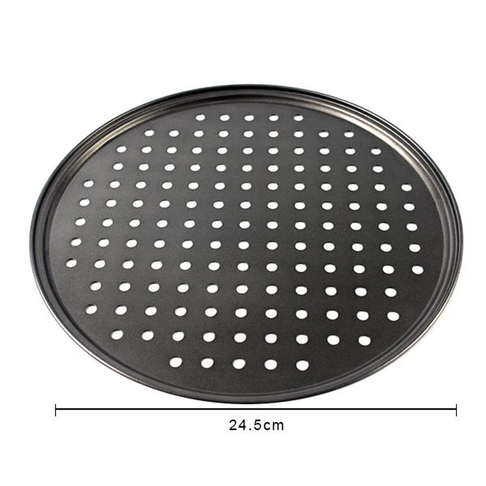 Nonstick Pizza Crisper Tray With Holes Carbon Steel Deep Dish Pizza Baking Pan 6
