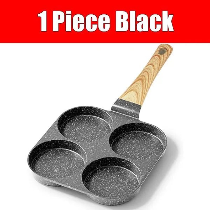 4Cup Egg Pan Omelette Skillet Nonstick Granite Pan For Gas Induction Cooking 2