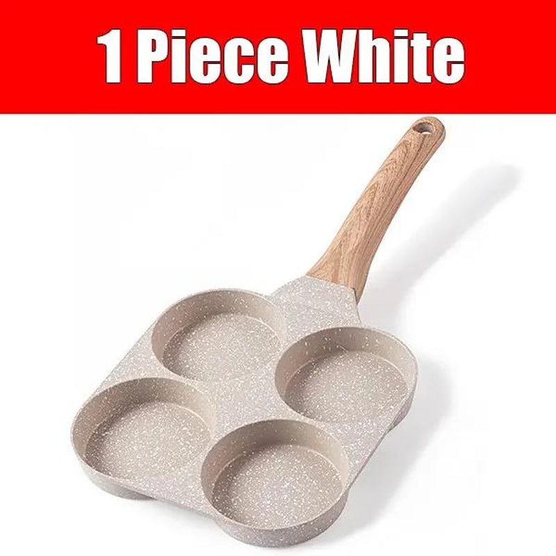 4Cup Egg Pan Omelette Skillet Nonstick Granite Pan For Gas Induction Cooking 3