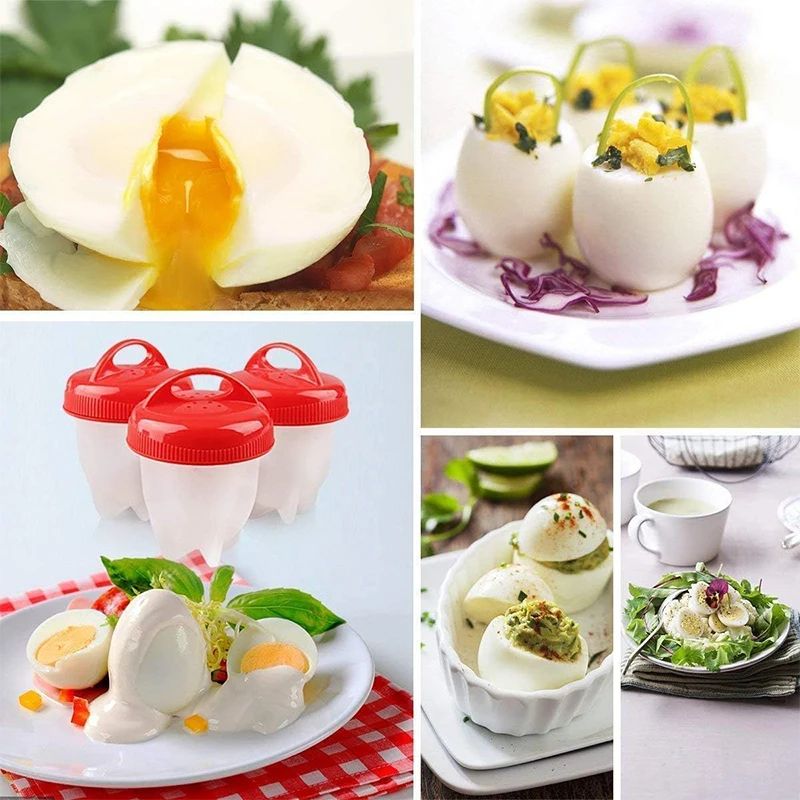 Silicone Egg Poacher Cups BPAFree Nonstick Egg Boiler Steamer Set 3 Or 6 Pieces 3