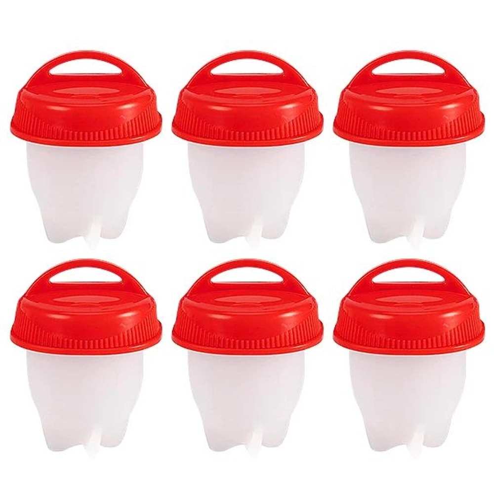Silicone Egg Poacher Cups BPAFree Nonstick Egg Boiler Steamer Set 3 Or 6 Pieces 7