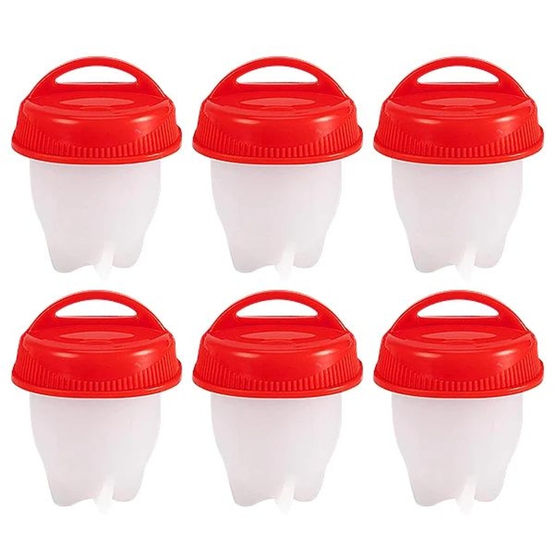 Silicone Egg Poacher Cups BPAFree Nonstick Egg Boiler Steamer Set 3 Or 6 Pieces 7