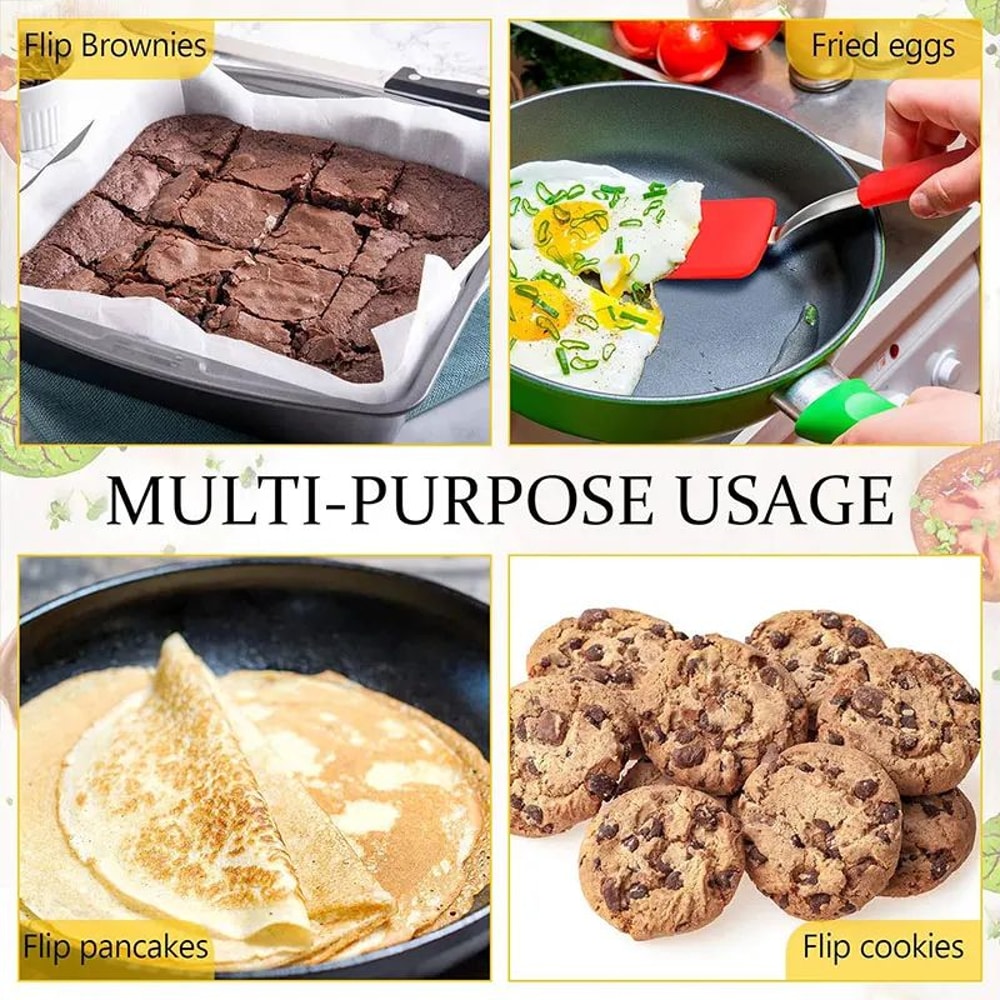 Mini Silicone Spatula Turner HeatResistant Nonstick Cookie Egg Flipper 2